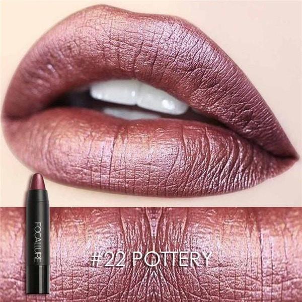 Metallic Lips Crayon | Human Hair Wigs & Focallure | Klex Beauty