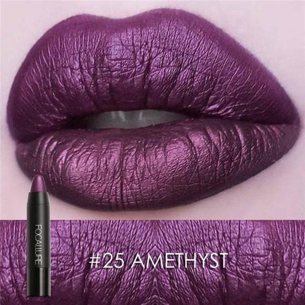 Metallic Lips Crayon  | Human Hair Wigs & Focallure | Klex Beauty