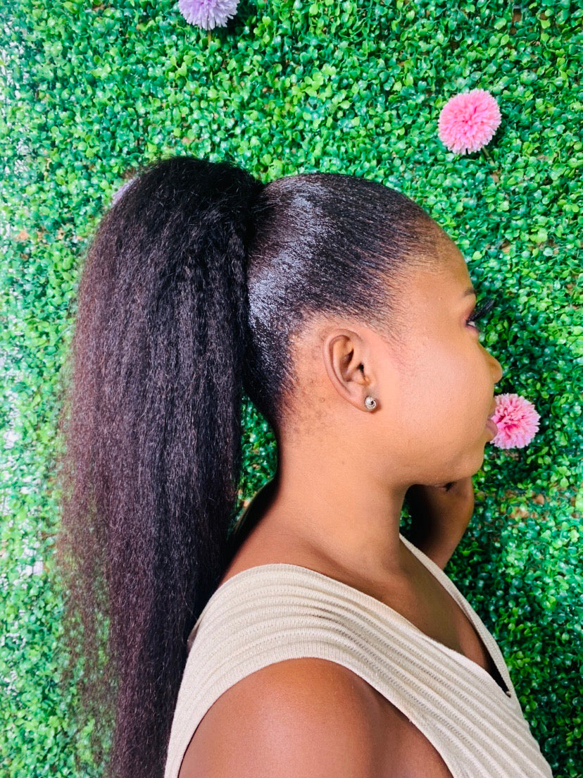 Kinky Blowout Ponytail  | Human Hair Wigs & Focallure | Klex Beauty