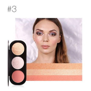 Blush and Highlighter Palette | Human Hair Wigs & Focallure | Klex Beauty